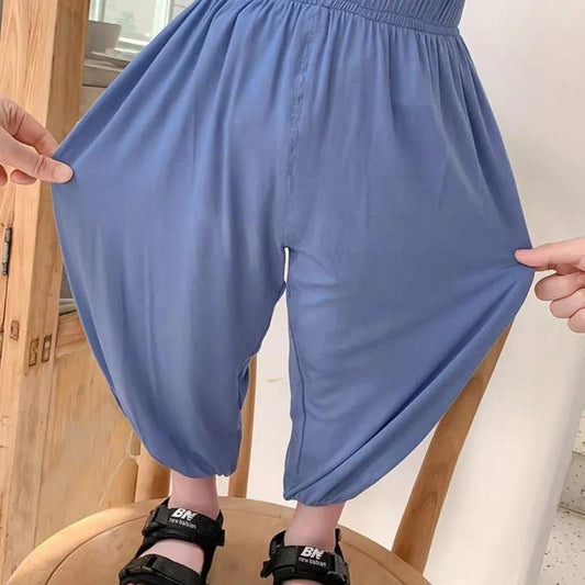 Children's Pants Summer Girls Anti Mosquito Pants Boys and Girls Air-conditioned Pants Leggings Casual Pants Children's Knickerbockers