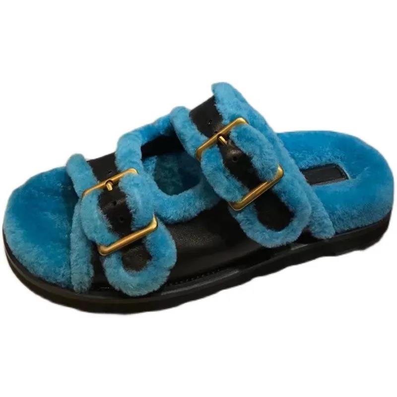 Autumn and Winter Men's and Women's Cotton Slippers Warm and Durable Flat Shoes Fashion Casual