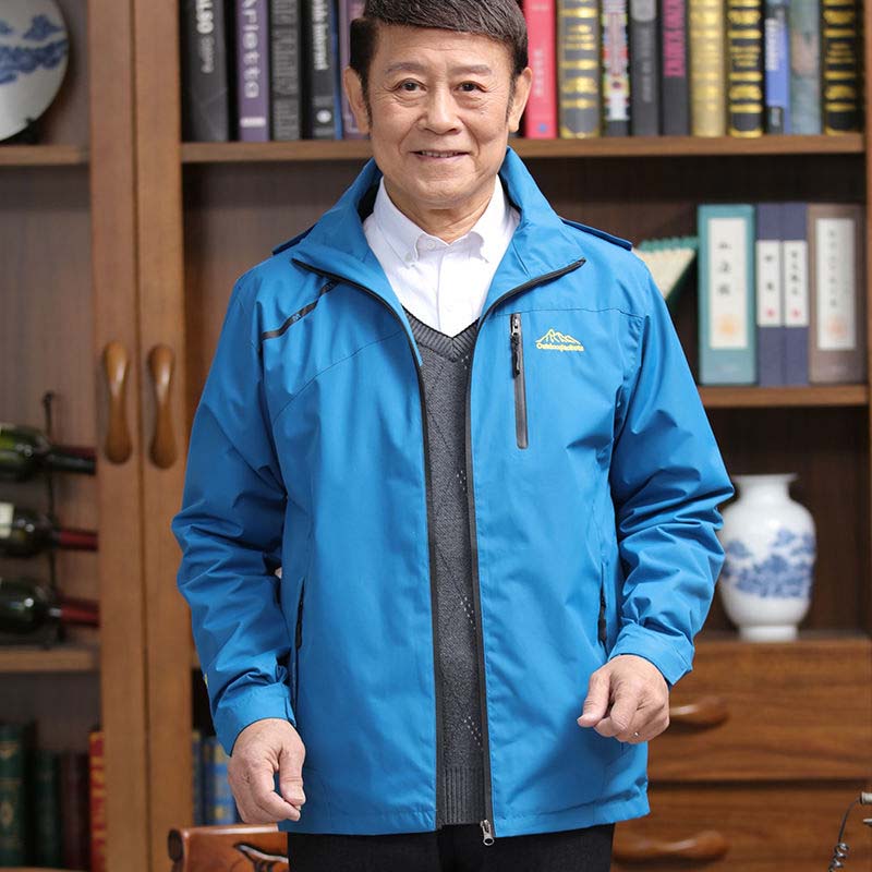 Middle-aged Men's Autumn and Winter Jacket Jacket Casual Jacket Hooded Jacket