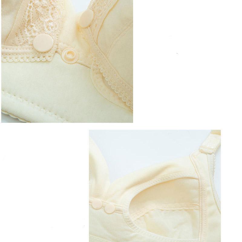 Breast Feeding Bra Gathers Anti Sagging Pregnant Women's Bra, Postpartum Feeding Underwear, Front Buckle, Thin Without Steel Ring