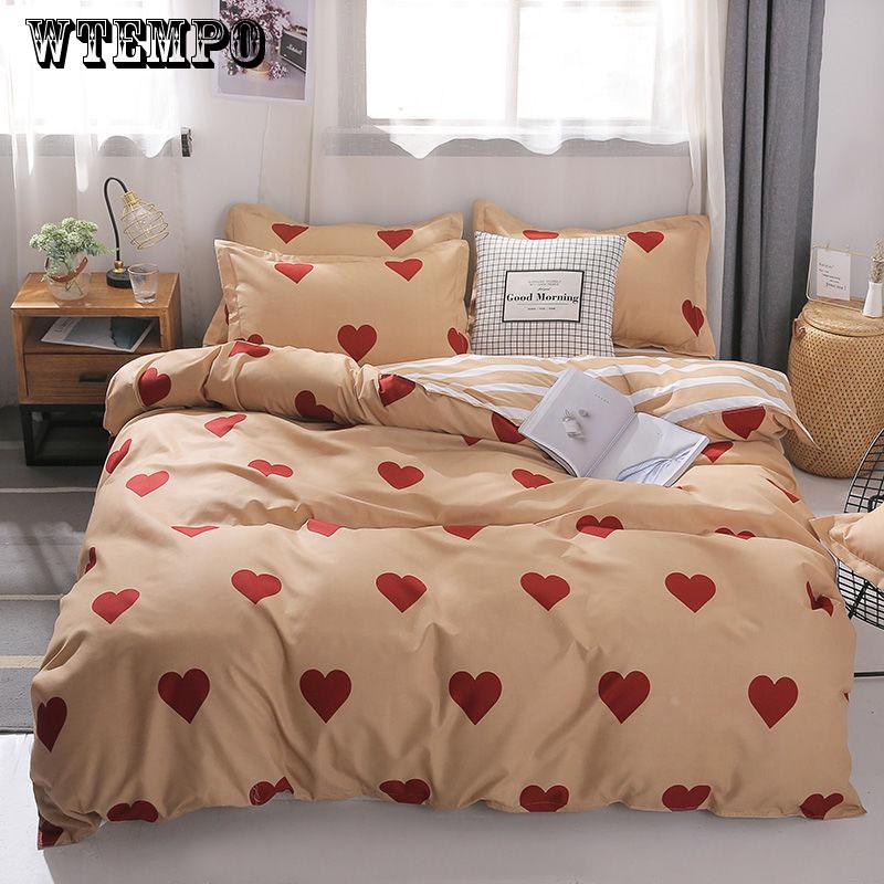4pcs Bedding Sets Bedclothes Queen Size Bedding Sets Duvet Cover+Bed Sheet Pillowcases