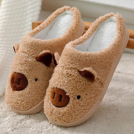 Autumn and Winter Cotton Slippers for Men and Women Cute Indoor Couple Cotton Slippers