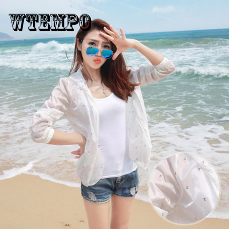Sun protection Clothing Summer Embroidery See-Through anti- Cardigan Sun Shirts Outwear Coat