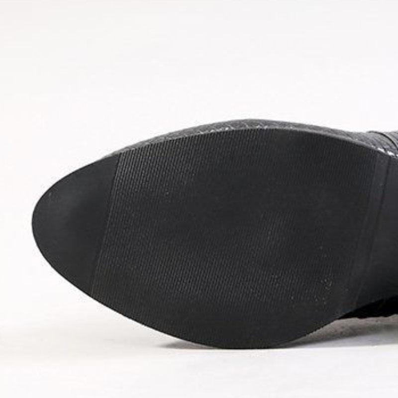 Woven Pattern Soft Leather Short Boots Women Autumn and Winter Martin Boots with Thick Heels and Comfortable All-match