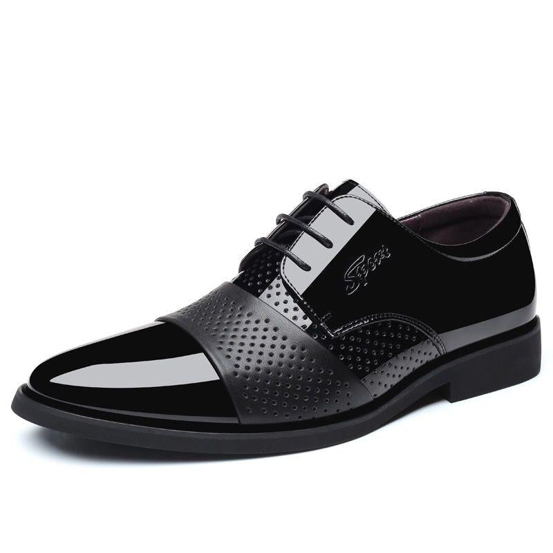 Men Dress Wedding Shoes Leather High Heels Fashion Pointed Toe Heighten Oxford Shoes Party Prom Shoe
