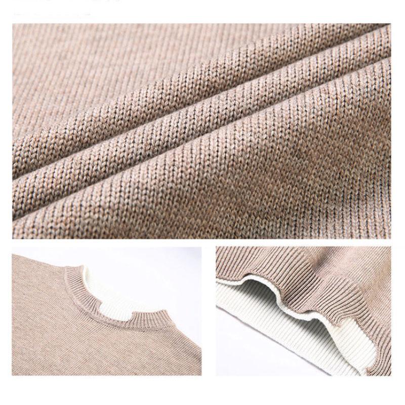Sweater Men Loose Solid Color Simple Trend Boys Winter Warm and Comfortable Literary Sweater Soft