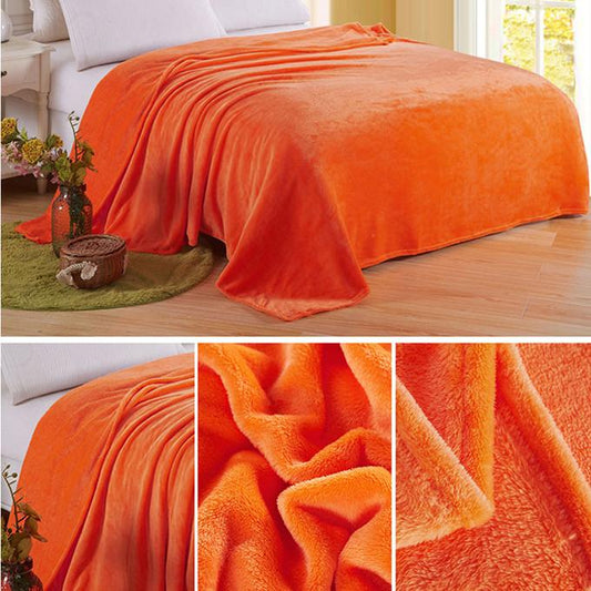 Blanket Winter Soft Flannel Warm Coral Fleece Sheet Coral Fleece Blanket Pure Color Fly Flee Fleece Blanket Towel Quilt