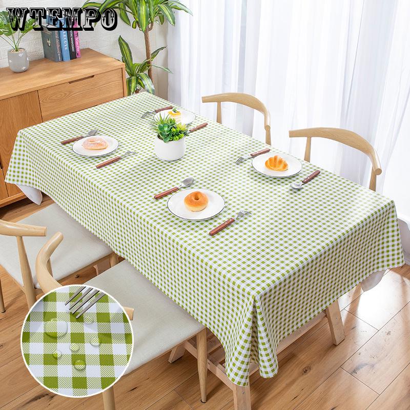 WTEMPO Plastic PVC Dustproof and Oilproof Tablecloth Table Coffee Table Cloth Printing