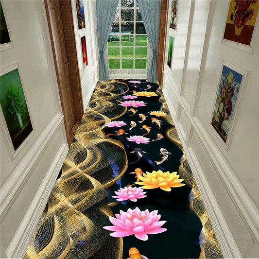 High-end Golden Diamond Velvet Carpet 3D Printed Carpet Living Room Large Area Rugs Bedroom Carpet Modern Home Lounge Rug