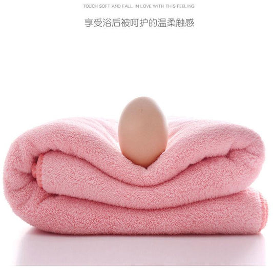 Bath Towel + Towel Coral Fleece Soft Skin-friendly Large Bath Towel Bath Towel Cute Bath Towel Pure Cotton Absorbent and Easy To Carry