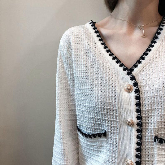 Autumn/Winter Knitted Jacket Cardigan Large Size Fashion Sweater Fashion Simple Female Top