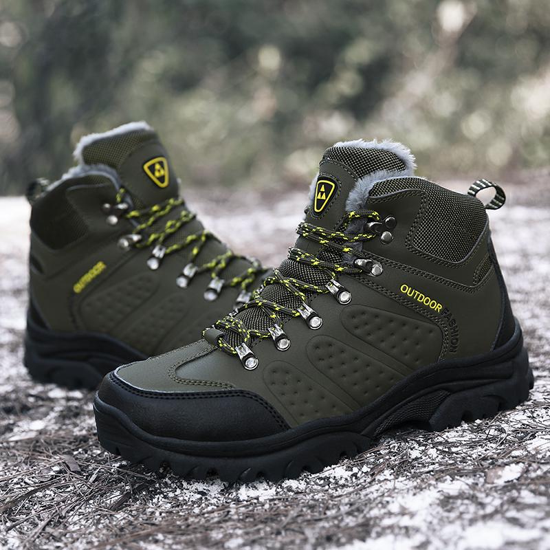 Winter Plus Velvet Thick Warm High-top Hiking Shoes Large Size Shoes Fashion Men's Winter Boots