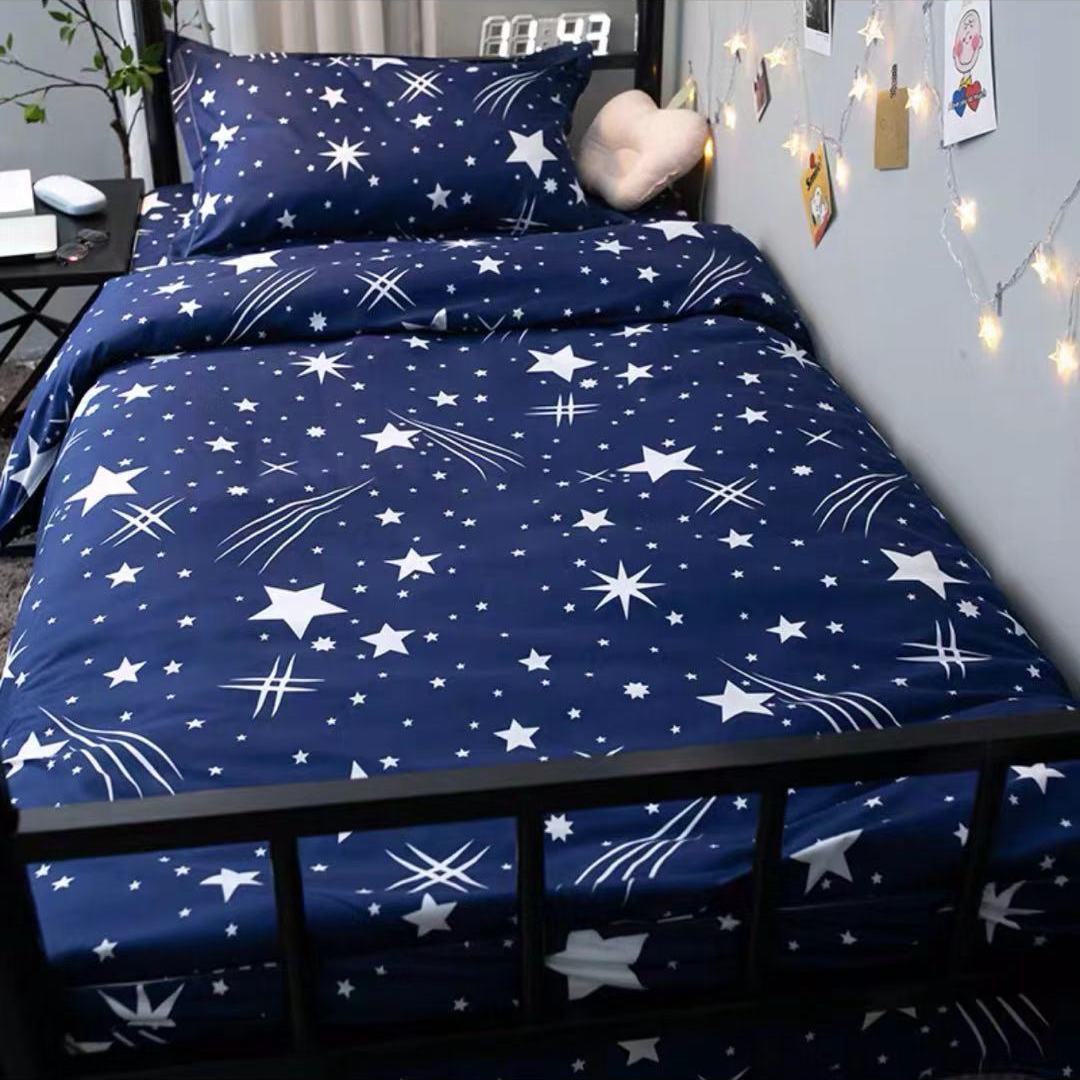 Three-piece Bed Simple Style Single Bed Quilt Cover Bed Sheet Pillowcase Set Bedding