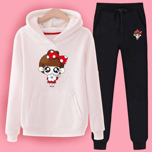 Sweatshirt Set Large Size Spring And Autumn Women 'S Clothing 2pcs Set Wild Long Sleeve Casual