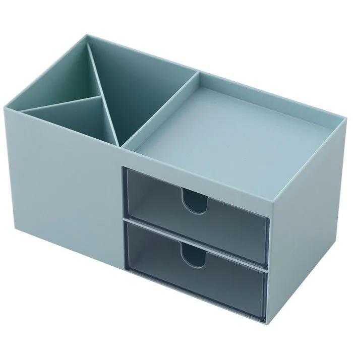 Desktop Storage Storage Box Large Capacity Double Drawer Jewelry Box European Dresser Makeup Hand Jewelry Box Pen Holder
