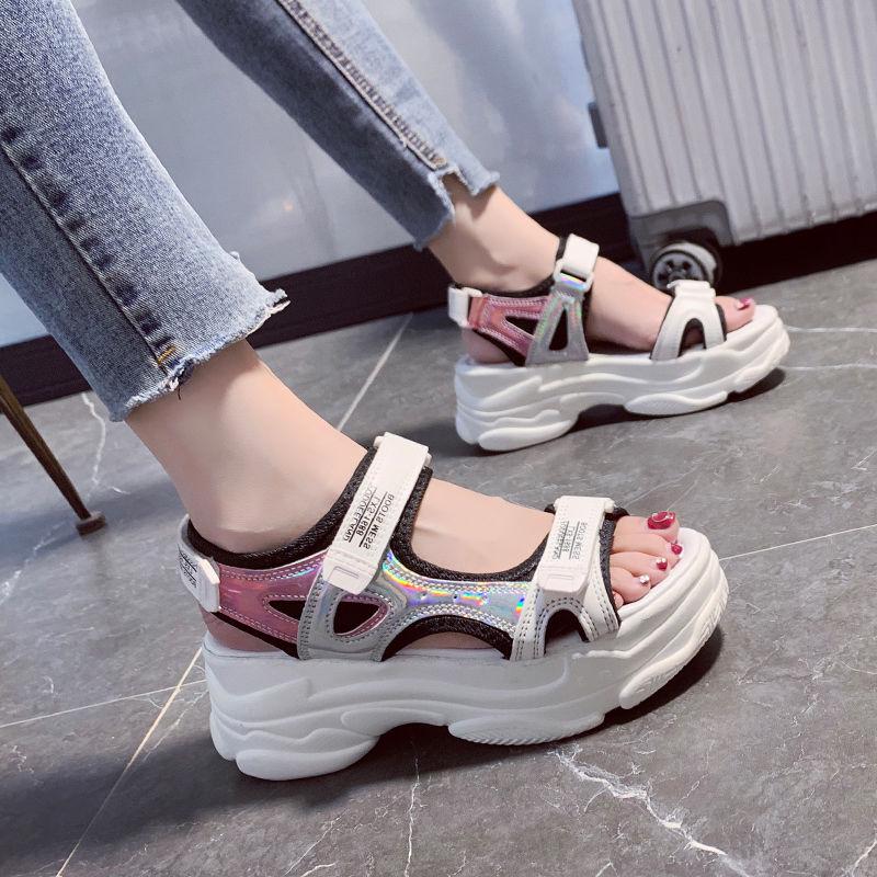 Sports Sandals Women's Summer All-match Thick-soled Net Red Beach Shoes Women's Casual Comfortable Lightweight Non-slip Sandals