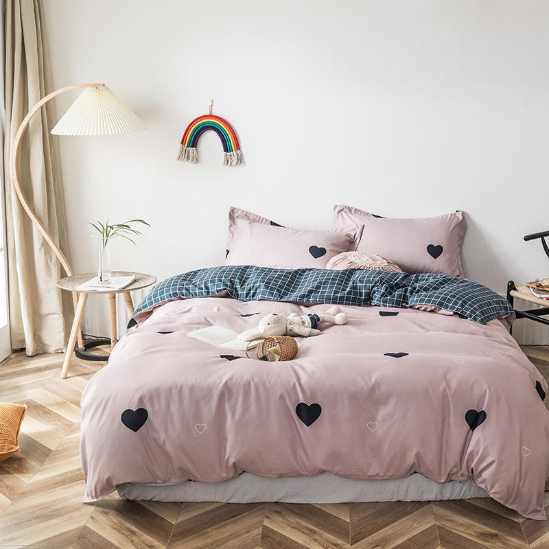 Spring Fashion Simple Style Home Bedding Sets Bed Linen Duvet Cover Flat Sheet Winter King Queen Twin
