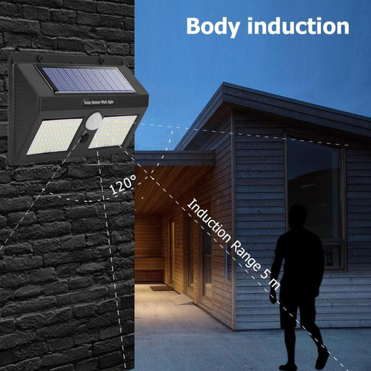 Direct Selling Solar Light Outdoor Light Courtyard Super Bright Human Body Induction LED Street Light Wall Light Waterproof and Lightning Protection