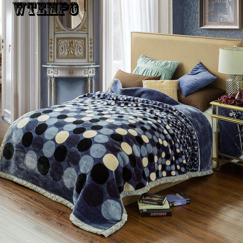 Brand Bedding Double Thick Blanket Winter Carpet Wedding Blanket Fashion Cashmere Blanket