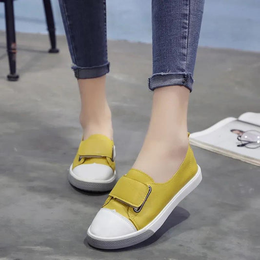 Real Soft Leather White Shoes Women Spring and Summer Breathable Fashion All-match Flat Casual White Shoes Women Shoes