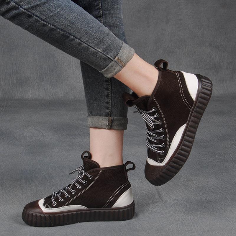 Ladies High-top Canvas Shoes Student Retro Style Sneakers All-match Casual Sports Shoes