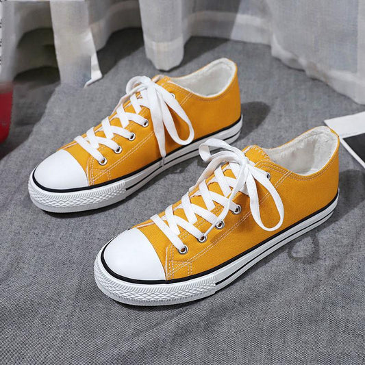 Autumn and Winter High-top Plus Velvet Canvas Shoes Women's Cotton Shoes Warm Women's Shoes Casual Shoes Women