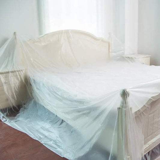 Furniture Dustproof Film Plastic Dustproof Cloth Decoration Wardrobe Protective Film Furniture Cover Bed Cover Household Sofa Dustproof