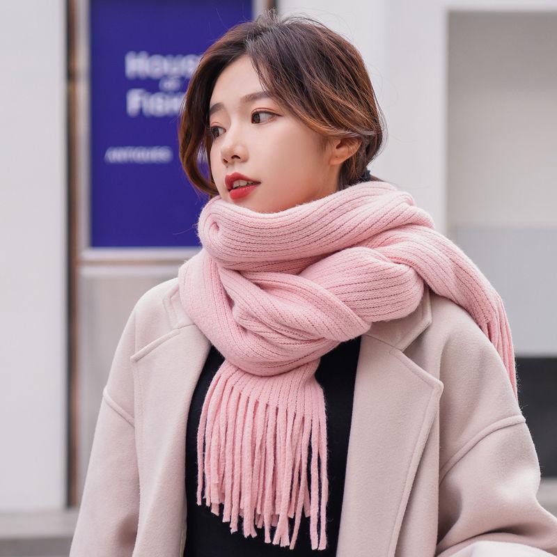 Winter Scarf Unisex 2019 Female Male Wool Sky Cashmere Scarf Pashmina Tassels Women Men Wrap Shawl