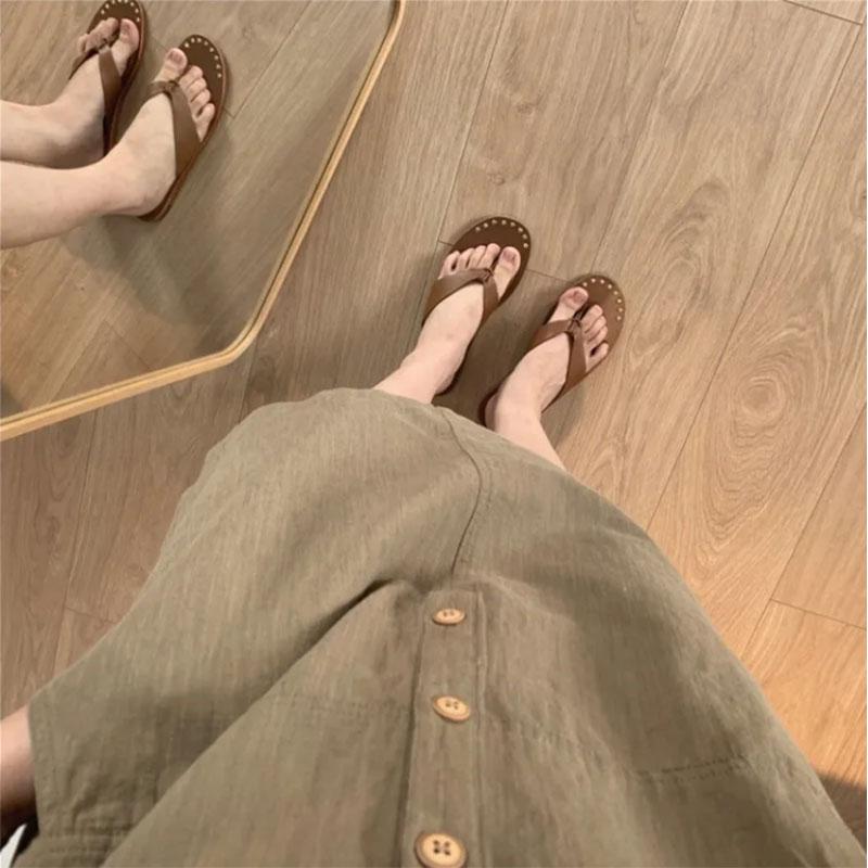 Cotton and Linen Women's Simple Temperament Commuter Casual Straight Lapel Pullover Short Dress