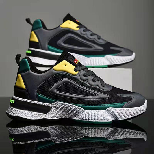 Men's Sports Shoes Ultra-light Running Shoes Non-slip Soft Bottom Shock-absorbing Rebound Fitness Shoes Four Seasons Breathable Training Shoes
