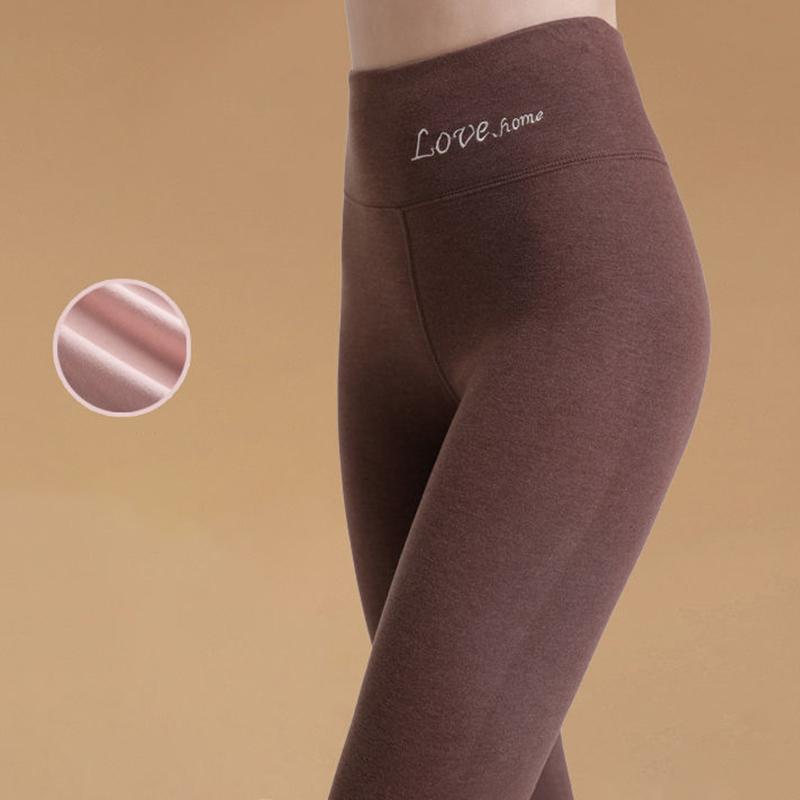 Women Winter Autumn Pants Thermal Underwear Female Tight Wearable Pants Thicken Windproof Comfortable Soft Lining Warm Sweatpants High Elasticity Slim
