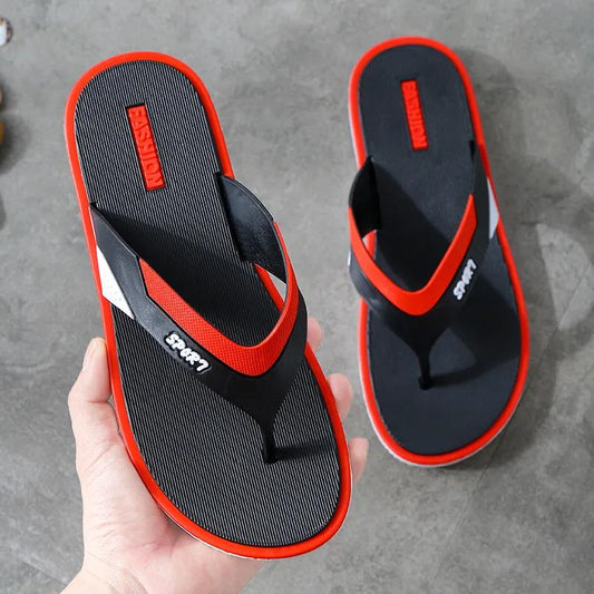 Men's Slippers Summer Flip-flops Non-slip Soft Bottom Outside Wear Beach Sandals