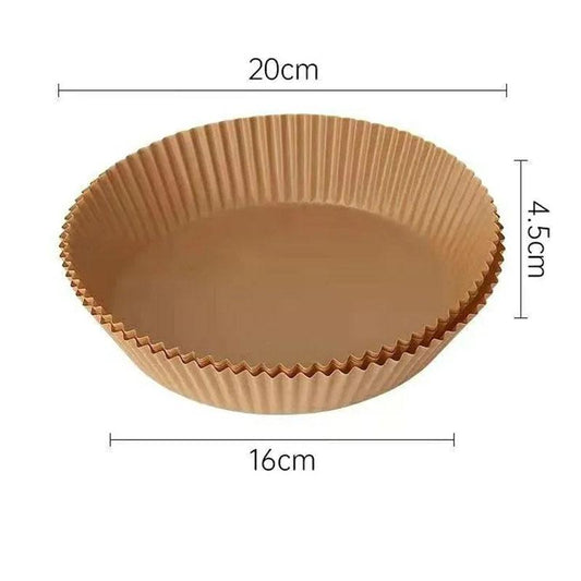 Air Fryer Disposable Paper Liner ,50PCS Non-Stick Air Fryer Paper Liners,Baking Paper Food Grade Parchment Oil-Proof Water-Proof Steamer Oil Paper