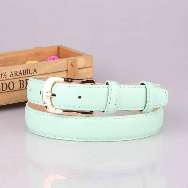 Women's Wide Belt Pu Leather Pin Buckle Decorative Casual Belt Female