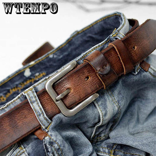 Belt for men high quality cow genuine leather belts strap fashion new jeans pin Buckle belt