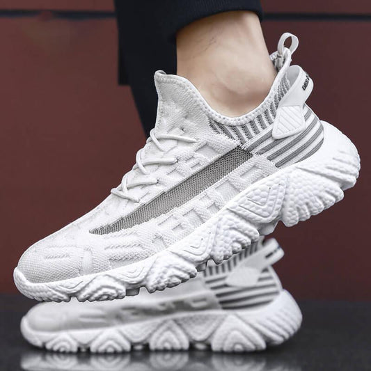 Comfortable Casual Shoes Men Breathable Walking Shoes Lightweight Sneakers Black Footwear Men Lace Up Running Shoes Men