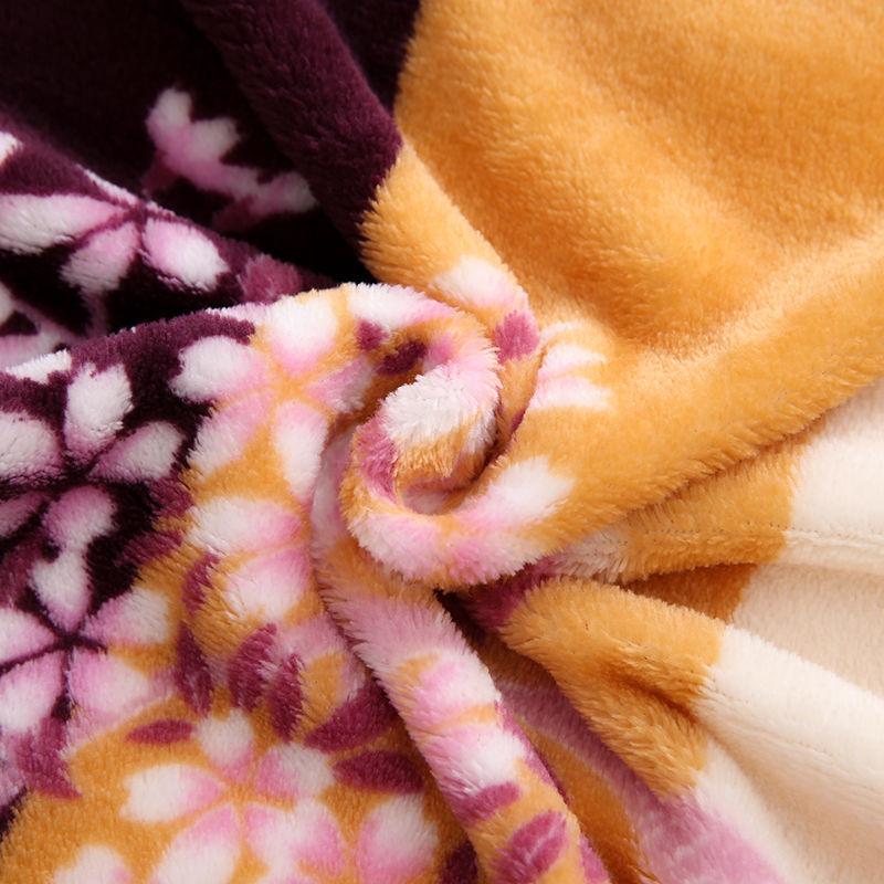 Autumn and Winter Season General Thick Fluffy Super Soft Warm Solid Warm Coral Fleece Blanket Siesta Blanket Plus Fleece Sheets Double Blanket