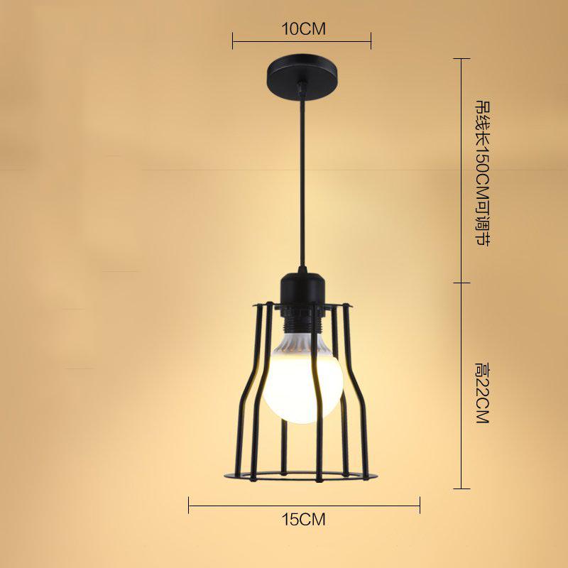 Retro Industrial Iron Cage Chandelier Hanging Lights LED Pendant Lamps for Kitchen Living Room