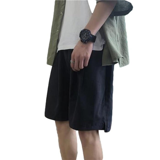 Boys Sports Running Casual Five-point Pants Beach Holiday Style Shorts Loose Solid Color Simple Straight Leg Pants Shorts