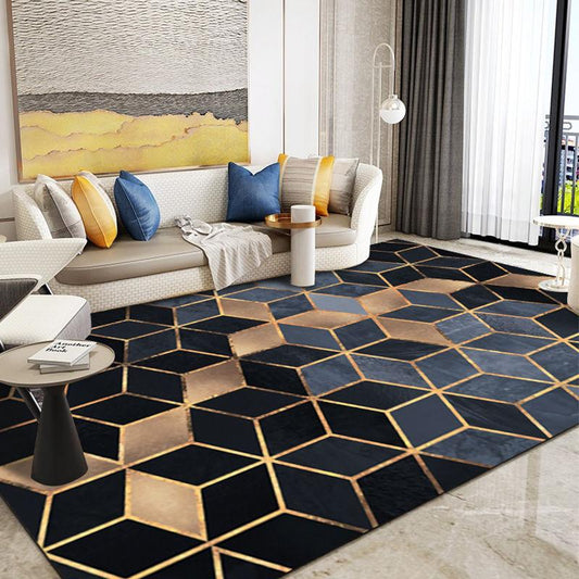 Simple Living Room Carpet Rectangular Coffee Table Floor Mats Nordic Geometric Sofa Coffee Table Bedroom Large Area Carpet