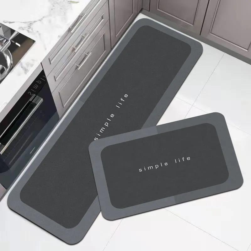 Kitchen Mount Into Door Door Pad Two-piece Bathroom Anti-slip Door Pad Dirty Waterproof Oil-proof Entry Carpet