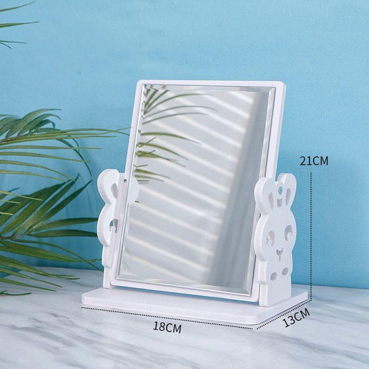 Removable Makeup Mirror Women Vanity Mirror with Storage Integrated Desktop Bedroom Dormitory