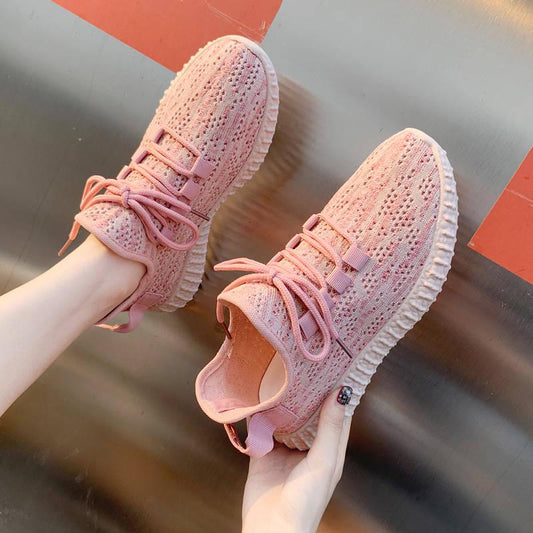 Breathable Coconut Shoes Female Summer Korean Version of Wild Pink Shoes Women's Sports Shoes