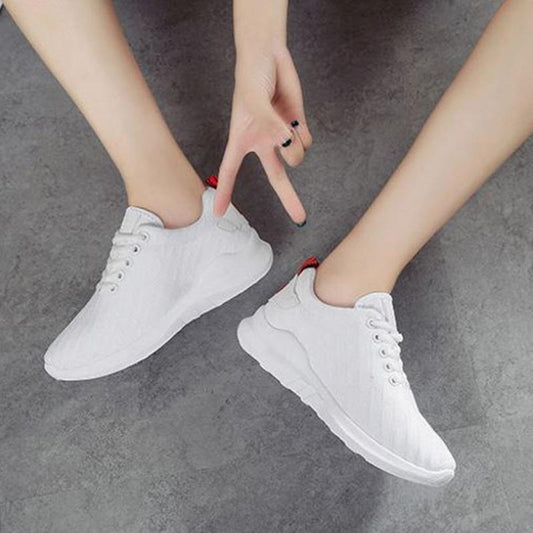 Spring Summer Shoes Women's Sports Shoes Female Students Harajuku Style Low-cut White Shoes Lightweight Breathable Running Shoes