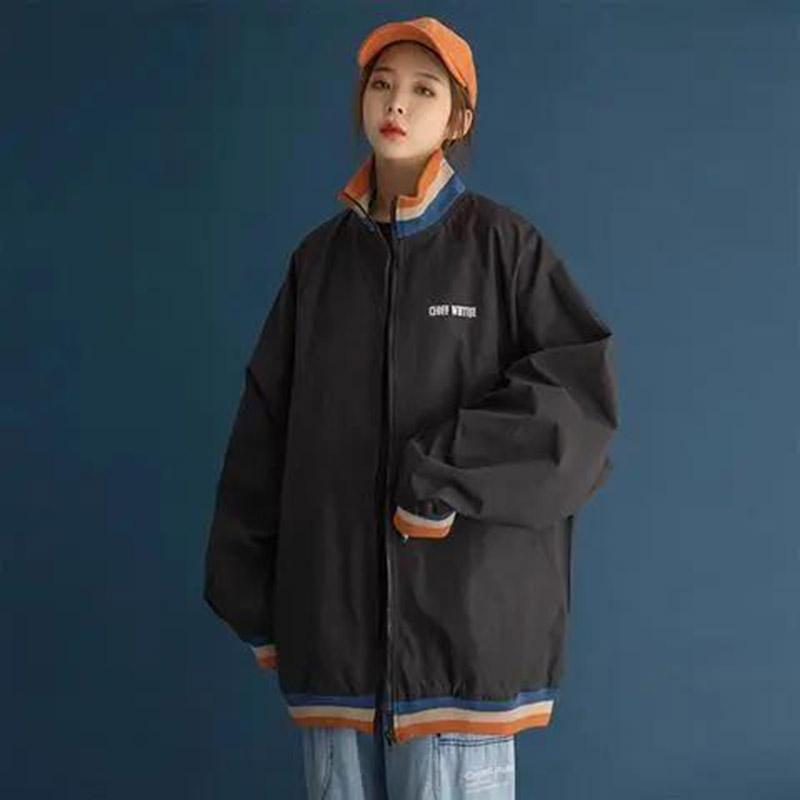 Autumn and Winter Lazy Retro Loose All-match Baseball Uniform Jacket Women