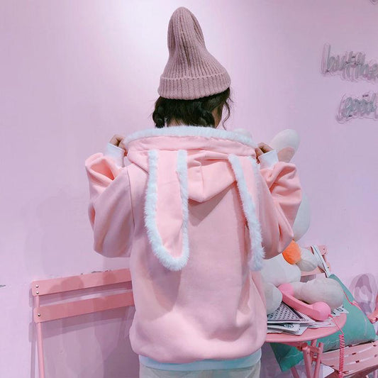 Hood Top Autumn Winter Sweatshirt Cotton Women's Sweatshirt Wild Large Size Long Sleeve Warm