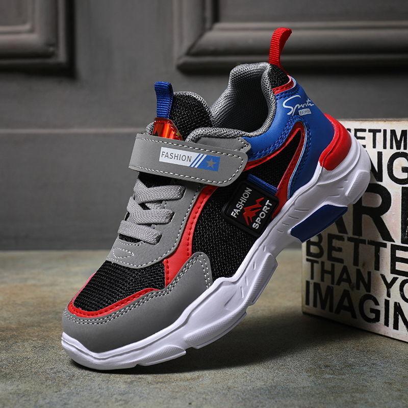 Summer Mesh Breathable Children's Shoes Pull Back Boys' Sneakers Boy's Hollow Single Mesh Box Shoes