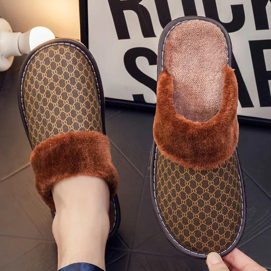 Slippers Women Indoor House Plush Soft Cute Cotton Slippers Shoes Non-slip Floor Home Slippers Bedroom Autumn Solid Color