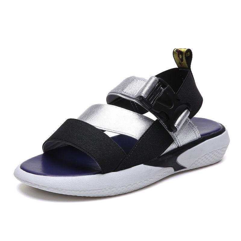 2020 Sexy Korean Flat Bottom Wild Ins Fairy Beach Sandals Female Net Red Student Korean Version College Style