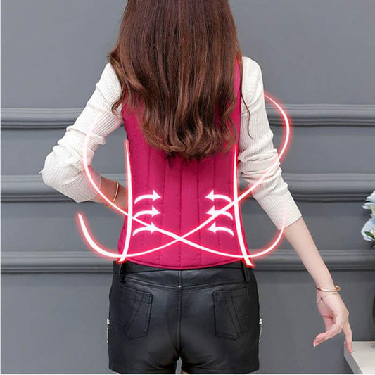 Autumn and Winter Down Cotton Lightweight Slim-fit Plus Fleece Inner Wear Warm Vest Women